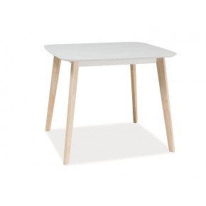 Стол обеденный SIGNAL TIBI белый/беленый дуб 90/80